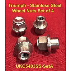 Triumph Wheel Nuts - Stainless Steel - To OE Specification Set of 4 - UKC5403SS-SetA