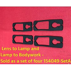Triumph Spitfire & MGB Front Side - Flasher Lamps - Mk3 MkIV and 1500 Gasket - Lens to Lamp and Lamp to Bodywork - Sold as a set of four 154049-SetA