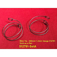 Wire Tie - 250mm 1.25mm Gauge 512781 - Sold as a Pair  512781-SetA