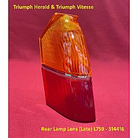 Triumph Herald & Triumph Vitesse Rear Lamp Lens (Late) L759 - 514416