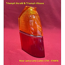 Triumph Herald & Triumph Vitesse Rear Lamp Lens (Late) L759 - 514416