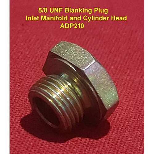 Mini 5-8 UNF Blanking Plug Inlet Manifold and Cylinder Head- ADP210