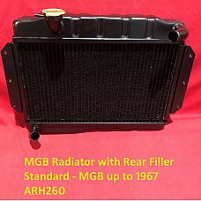 MGB Radiator with Rear Filler - Standard  Brand New - ARH260