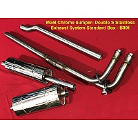 MGB Exhaust Stainless Steel System Standard Box - Chrome Bumper Cars  B001