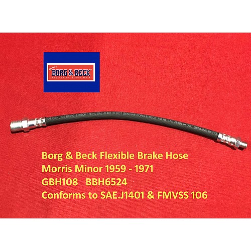Borg & Beck Flexible Brake Hose  Morris Minor 1959 - 1971 GBH108   BBH6524