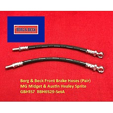 Borg & Beck Front Brake Hoses (Pair) MG Midget & Austin Healey Sprite  GBH157  BBH6529-SetA