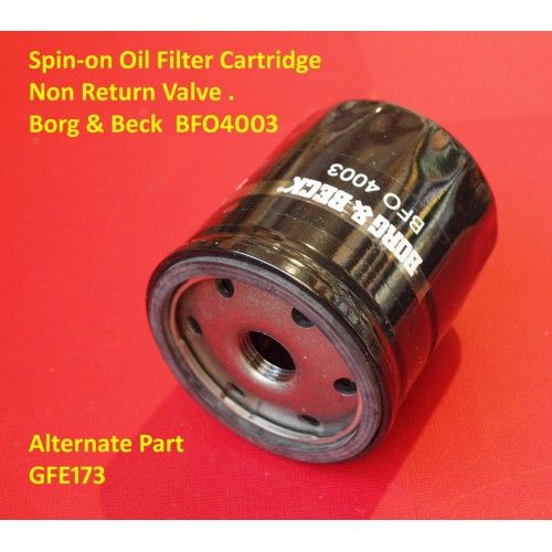 Spin-on Oil Filter Cartridge with Non Return Valve . Borg & Beck  GFE173 BFO4003