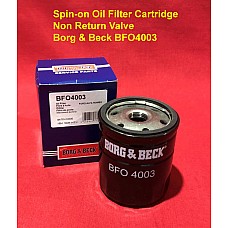 Borg & Beck Spin-on Oil Filter Cartridge with Non Return Valve Triumph & Ford Escort GFE173   BFO4003