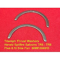 Triumph Thrust Washers Herald Spitfire Saloons TR5 - TR6  +0.10 Size Pair  BHM1366010