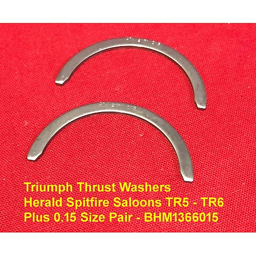 Triumph Thrust Washers  Herald Spitfire TR5-TR6 - Plus 0.15 Size Pair - BHM1366015