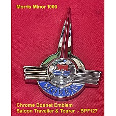 Morris Minor 1000 Chrome Bonnet Emblem Saloon Traveller & Tourer  - BPF127