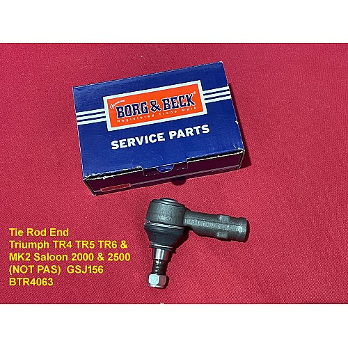 Borg & Beck Track Rod End - Tie Rod End TRIUMPH TR4 TR5 TR6 & MK2 Saloon 2000 and 2500  (NOT PAS)  GSJ156 BTR4063