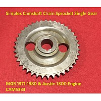 Simplex Camshaft Chain Sprocket Single Gear  MGB 1971-1980 & Austin 1800 Engine CAM5333 