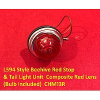 L594 Style Beehive Stop & Tail Light Unit  - Composite Red Lens ( Dual Filament Bulb included)  CHM13R