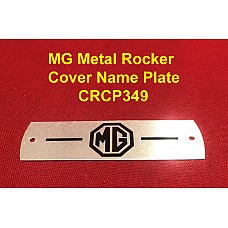 MG Metal Rocker Cover Name Plate.     CRCP349