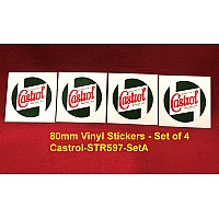 Castrol Classic Oil Windscreen Sticker  (Sold as a set of Four) Castrol-STR597-SetA