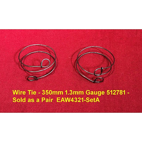 Wire Tie - 350mm 1.3mm Gauge 512781 - Sold as a Pair  EAW4321-SetA