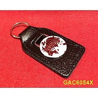 Leather Key Fob - Triumph Globe Badge  GAC6054X