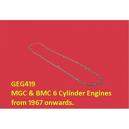 Gasket Rocker Cover Gasket - Cork BMC & MGC  6 Cylinder Engines.  GEG419