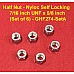 Half Nut - Nyloc Self Locking - 7/16 inch UNF x 5/8 inch (Set of 6) - GHF274