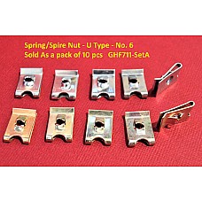 Spring/Spire Nut - U Type - No. 6 - Sold As a pack of 10 pcs   GHF711-SetA