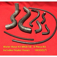 Water Hose Kit MGB V8   8 Piece Kit  - Includes Heater Hoses HK0022/1