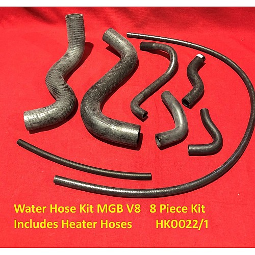 Water Hose Kit MGB V8   8 Piece Kit  - Includes Heater Hoses HK0022/1