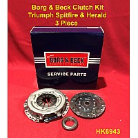 Borg & Beck Clutch Kit Triumph Spitfire & Triumph Herald 3 Piece  (10 Spline)    HK6943