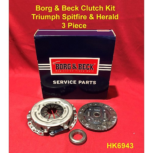 Borg & Beck Clutch Kit Triumph Spitfire & Triumph Herald 3 Piece  (10 Spline)    HK6943