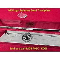 MG Logo Stainless Steel Treadplate  - Sold as a pair MGB MGC - K001