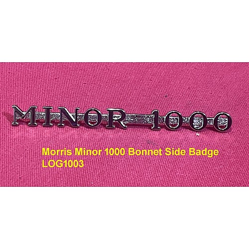 Morris Minor 1000 Bonnet Side Badge - LOG1003