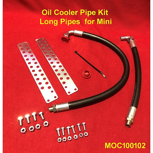 Oil Cooler Pipe Kit . Long Pipes for Mini Clubman or Classic Mini     MOC100102