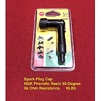 Spark Plug Cap NGK Phenolic Resin 90 Degree. 5k Ohm Resistance.     NLB5