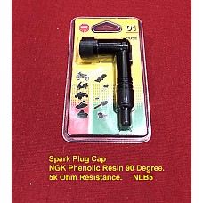 Spark Plug Cap NGK Phenolic Resin 90 Degree. 5k Ohm Resistance.     NLB5