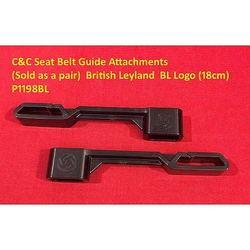 C&C Seat Belt Guide Attachments  (Sold as a pair)  British Leyland  BL Logo (18cm)  P1198BL