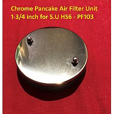 Chrome Pancake Air Filter Unit 1-3/4 inch for S.U HS6 - PF103 