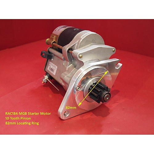 Powerlite High Torque Starter Motor 10 Tooth MGB  & MGC 4 Synchro 1967 to 1980.  UK Made   RAC184