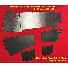 Triumph TR6 Boot Liner Panel Kit - 5 Pieces - P.i Models - RR1051