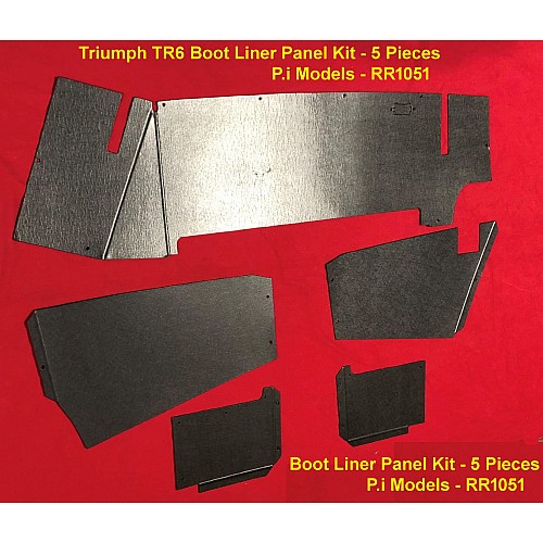 Triumph TR6 Boot Liner Panel Kit - 5 Pieces - P.i Models - RR1051