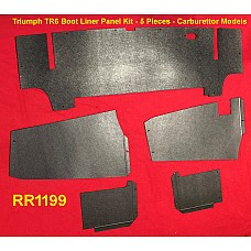 Triumph TR6 Boot Liner Panel Kit - 5 Pieces - Carburettor Models - RR1199