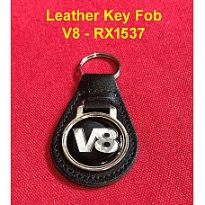 Leather Key Fob - V8 Keyring - RX1537