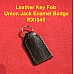 Leather Key Fob - Union Jack Enamel Badge - RX1545