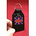 Leather Key Fob - Union Jack Enamel Badge - RX1545