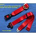 Securon Front  Centre & Rear Lap Seat Belt RED (120cm) with Anchor and Fixings.  Securon-210RED