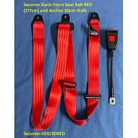 Securon Static Front Seat Belt RED (217cm) and Anchor 30cm Stalk  Securon-300/30RED