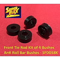 Superflex Polyurethane Front Tie Rod Kit of 4 Bushes / Anti Roll Bar Bushes - SF0058K