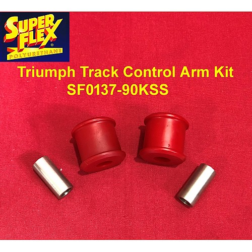Superflex Front Track Control Arm Kit of 2 Bushes  2 Stainless Steel Tubes replaces OEM# 138885 - SF0137-90KSS