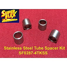 Superflex Stainless Steel Tube Spacer Kit of 4  fits within 0287-8K Polyurethane bushes OEM# 138507 - SF0287-4TKSS