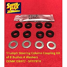 Superflex Triumph Steering Column Coupling Kit of 8 Bushes 4 Washers replaces OEM# 108977 - SF1179TH
