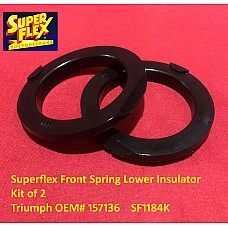 Superflex Front Spring Lower Insulator Kit of 2 replaces Triumph Mk2 Saloon OEM# 157136 - SF1184K
